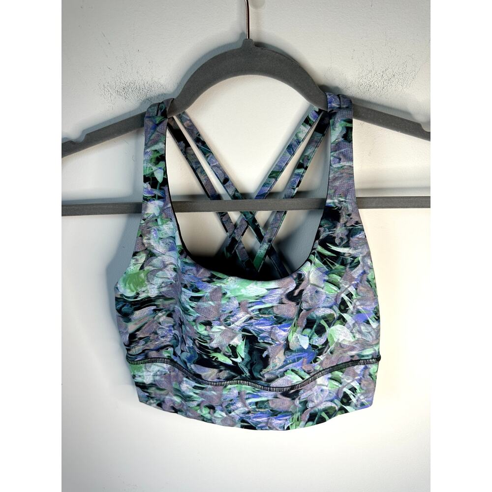 Lululemon Energy Bra Longline, B–D Cups Size 6 Floral - Picture 6 of 7